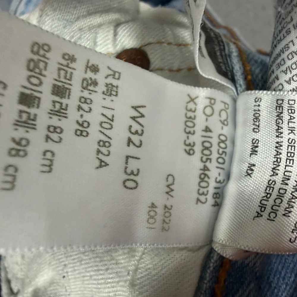 Levis 501xx Jeans Men's 32x30 Blue Straight Fit Button Fly Western Original Fit